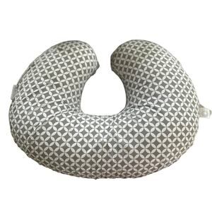 Boppy Grey & White Diamond Baby Nursing & Tummy Time Pillow